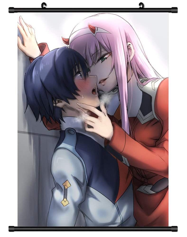 Аниме Darling in the FRANXX поцелуй