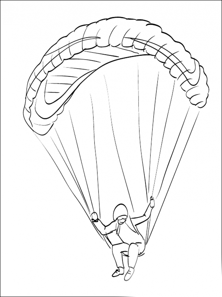 Трафарет парашюта