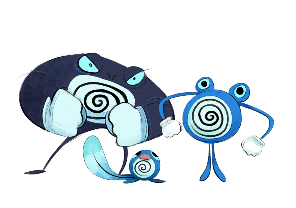 Poliwag Poliwhirl Poliwrath